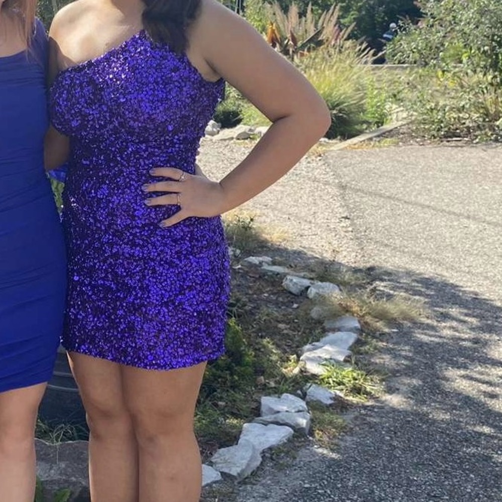 Vibrant Blue and Purple Dresses